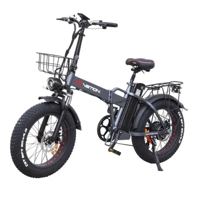 Imagen del producto de Bicicleta Eléctrica DrveTion AT20 - Batería 48V15Ah Autonomía 55-70KM Frenos de Disco - Negro Gris
