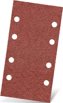 Produktbild von MENZER Red Klett-Schleifblätter, 180 x 93 mm, 8-Loch, f. Schwingschleifer, Normalkorund (50 Stk.) K100