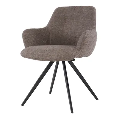 Produktbild von Livingfurn - Esszimmerstuhl Doreen Boucle - Braun - 2 Stück