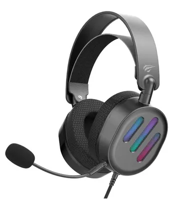 Obrázek produktu pro Havit – Herní sluchátka H2038U, s mikrofonem, 50mm měnič, připojení USB, 2m kabel – černá