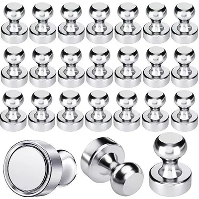 Obrázek produktu pro Silné neodymové magnety, 18 kuželových magnetů, mini kovové magnety, háčky, vhodné na magnetické tabule a ledničky, 12 x 16 mm