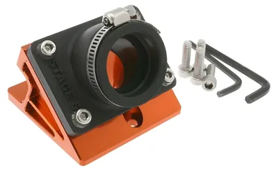 Produktbild von Ansaugstutzen Spacer Stage6 R/T orange 28-26 mm 34,5 mm für Yamaha Aerox 50