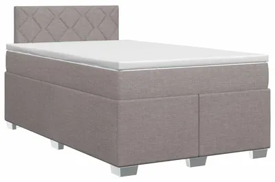 Productafbeelding van vidaXL Boxspringbed met matras, taupe, 120 x 200 cm, gestoffeerd