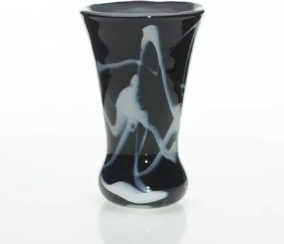 Produktbild von Elefantenfußvase "Stiller" (18,5cm), schwarz/weiss