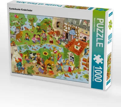 Produktbild von Calvendo Kunterbunte Kinderlieder 1000 Teile Puzzle quer 640x480mm, Krätschmer Marion; 7432667