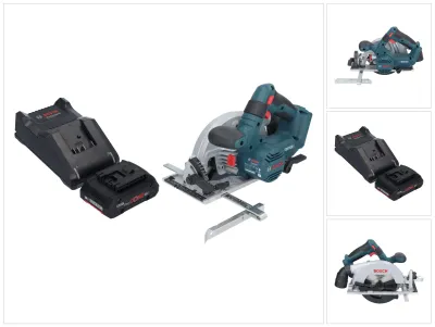 Obrázek produktu pro Akumulátorová okružní pila Bosch GKS 18V-57-2 Professional 18 V 165 mm bezkartáčová + 1x akumulátor ProCORE 4,0 Ah + nabíječka.