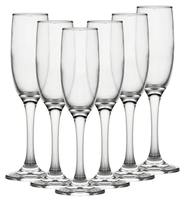 Produktbild von ECHTWERK Sekt-/Champagnerkelche 6er Set, 170 ml, spülmaschinenfest, stabil, elegantes Design