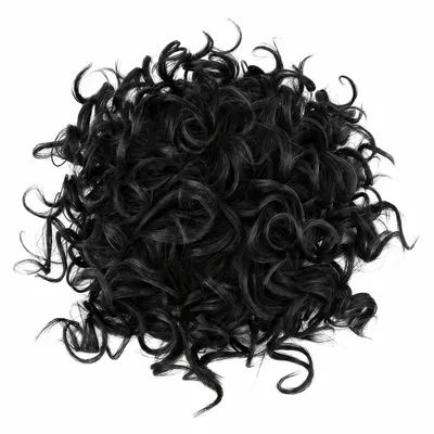 Produktbild von Kurzes lockiges Chignon-Haarteil für voluminöse Hochsteckfrisuren – HAIRBELLA Schwarz