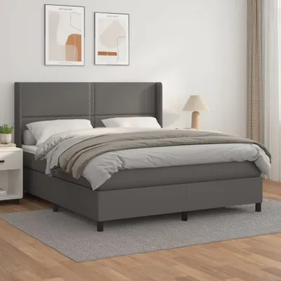 Produktbild von Maison Exclusive - Boxspringbett mit Matratze Grau 180x200 cm Kunstleder