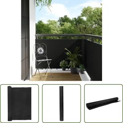 Immagine prodotto di The Living Store Schermo per balcone nero 600x90 cm in polyrattan