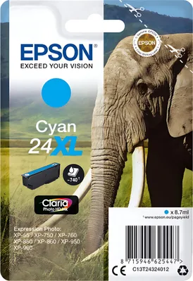 Image de Epson 24XL - 8.7 ml - XL - cyan - Cartouche d'encre originale