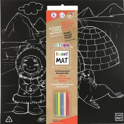 Produktbild von Schwarze Matte + Kreide „Biegun Funny Mat“ von STRIGO