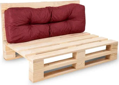 Image de Coussins palette dossier en polyester BANANAIR 120x40x15 cm rouge
