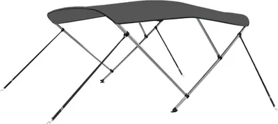 Zdjęcie produktu dla vidaXL 3-Bow Bimini Top Anthracite 183x160x137 cm