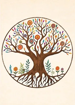 Produktbild von Postkarten Baum des Lebens Mandala – Packung mit 10 Stück – 15 x 10,5 cm