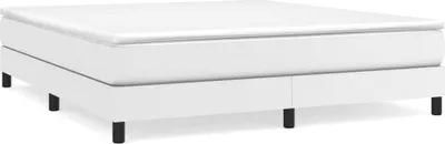 Obrázok produktu pre vidaXL Box spring bed frame white 180x200 cm Imitácia kože