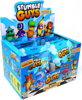 Produktbild von Stumble Guys 3D Sammelfiguren Serie 5 - Chrome Figur - 1 Display (18 Tüten)
