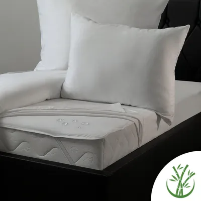 Immagine prodotto di Kvalitex Coprimaterasso impermeabile 80x200cm Bamboo