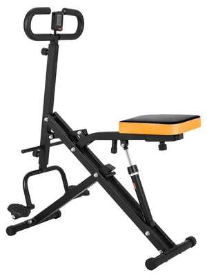 Produktbild von Kniebeugenmaschine - Kniebeugen-Trainer - 12-stufiger verstellbarer Widerstand - Klappbar - Belastbarkeit 159 kg - Bein- und Gesäßtraining - Schwarz