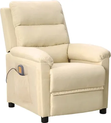 Image de Fauteuil de massage Crème Tissu