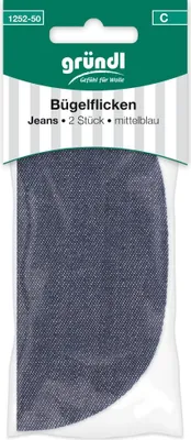 Produktbild von Gründl Bügelflicken Jeans 2 Stück mittelblau