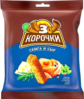 Produktbild von 3 Korochki Croutons Lachs & Käse 10er Pack (10 x 40g)