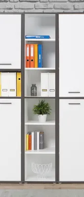 Produktbild von Forte KEFLAVIK Bücherregal 40 50, Regal mit 5 Einlegeböden, Standregal, Bürorega