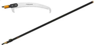 Obrázok produktu pre Fiskars Píla Zahnutá Quikfit™ + Teleskopická násada L Quikfit™ - Set 136605