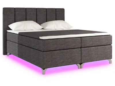 Produktbild von NABBI Gepolstert Doppelbett mit Stauraum Barino 180 - grau (Sawana 05)