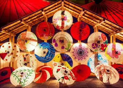 Produktbild von Bluebird Puzzle Puzzle Japanese Umbrellas - 500 Teile bunt
