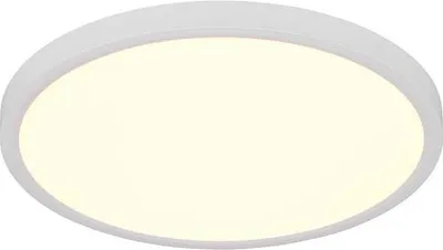 Zdjęcie produktu dla Lampa sufitowa LED, metal, matowy biały, ściemniacz, D 40 cm