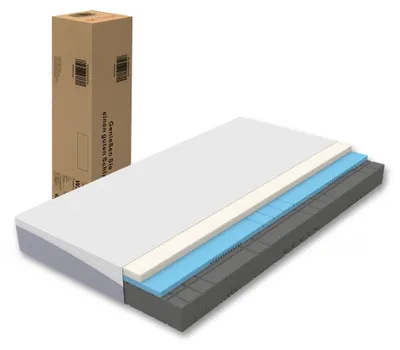 Productafbeelding van Schuimmatras 120x200, hardheid H3/H4, 20 cm, dubbelzijdig, met afneembare hoes, gecertificeerd volgens