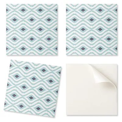 Produktbild von Set selbstklebender Vinylfliesen mit Wellen- und Rhythmusmuster, 20 x 20 x 20 cm
