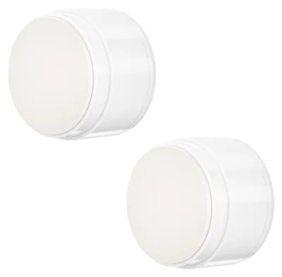 Produktbild von Set mit 2 selbstklebenden, weißen Türstoppern zur Wandmontage, federbelastete Aluminium-Wandpuffer, 3,05 x 2,38 cm