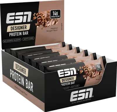 Produktbild von ESN Designer Bar Hazelnut Nougat Protein Riegel, 12er Pack (12 x 45g Riegel)