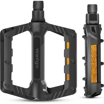 Imagen del producto de Pedales antideslizantes, reflectantes, planos, para bicicleta de montaña (MTB), de 9 y 16 pulgadas, fabricados en ABS