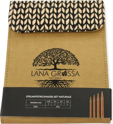 Produktbild von Lana Grossa - Strumpfstricknadel-Set Naturale klein