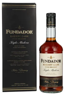 Produktbild von Fundador Triple Madera Sherry Casks Brandy de Jerez 38% Vol. 0,7l in Geschenkbox