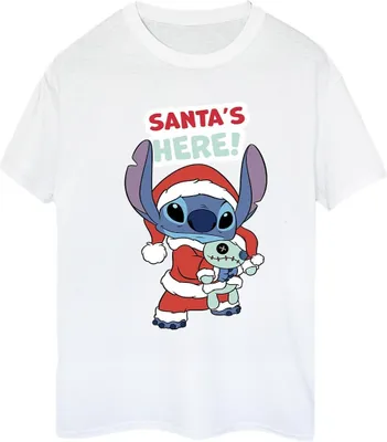 Produktbild von Disney - "Santa's Here" T-Shirt für Damen BI30565 (4XL) (Weiß)