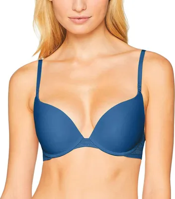 Produktbild von Sloggi Zero Lace WHP mit Bügel Damen BH Unsichtbar unter Kleidung, Größe: 70D, Farbe: Blau (Lagoon Blue)