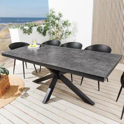 Produktbild von riess-ambiente Outdoor Esstisch GALAXIE 200cm anthrazit Keramik Aluminium Gartentisch wetterfest