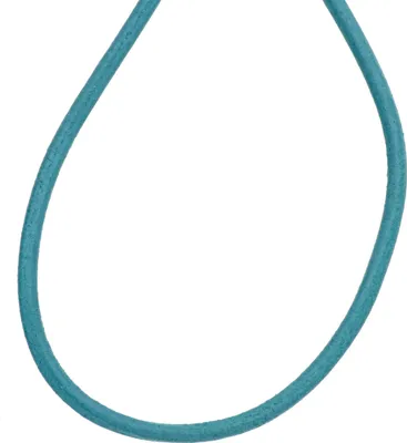 Produktbild von 2mm Lederschnur Lederkette aus Leder in türkis-Farbe Lederschmuck, 100cm