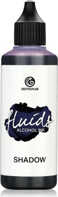 Zdjęcie produktu dla 100 ml Octopus Fluids Alcohol Ink SHADOW, atrament do farb alkoholowych, szaro-niebieski