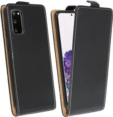 Obrázek produktu pro cofi1453® Flipové pouzdro kompatibilní s mobilním telefonem Samsung Galaxy S20 (G980F) vertikální skládací ochranný kryt flip cover black