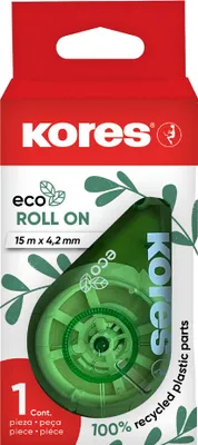 Image de Rouleau correcteur jetable Kores "RollOn ECO" 4,2 mm x 15,0 m