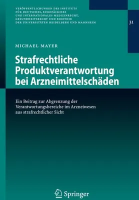 Obrázek produktu pro Strafrechtliche Produktverantwortung bei Arzneimittelschäden