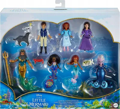 Immagine prodotto di Mattel Disney La Sirenetta Set di bamboline e amici di terra e di mare HND30