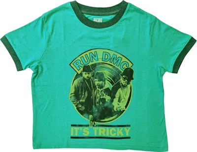 Produktbild von Run DMC - "It´s Tricky Record" Kurzes Top für Damen RO5357 (L) (Grün)
