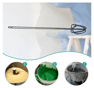 Produktbild von Edelstahl Rührstab für Bohrmaschinen, geeignet für Heimwerkerprojekte und Mischvorgänge, 28 cm
