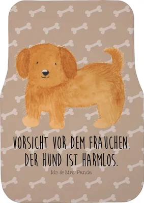 Produktbild von Mr. & Mrs. Panda Automatte Hund Flauschig - Hundeglück - Geschenk, Autoteppich, Auto Teppich, Hunde, Fußmatte, Sprüche, Fürs, Witzig, Niedlich, Hundemama